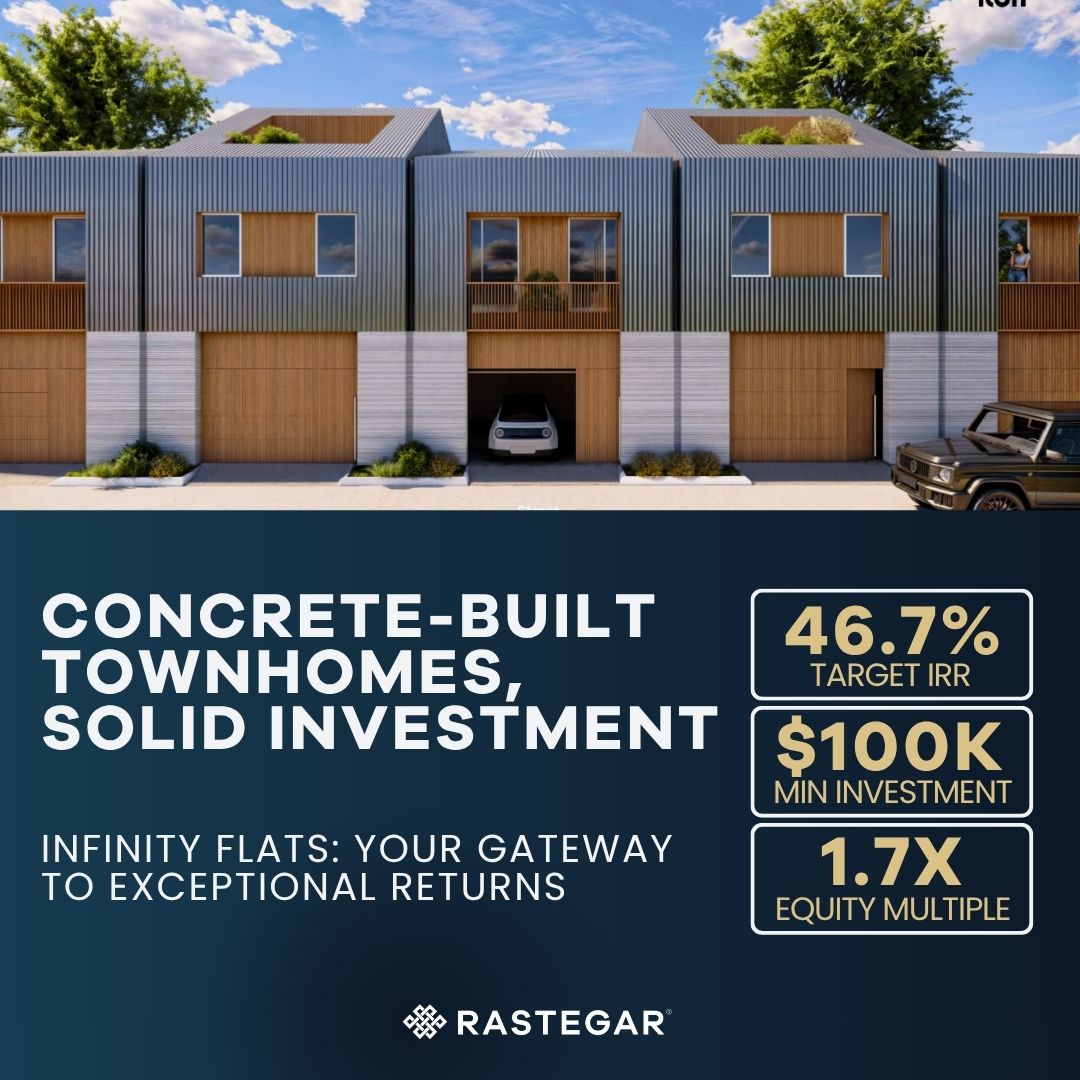 Winning variation · "Concrete-built townhomes, solid investment"