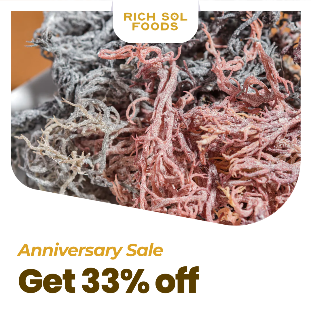 Anniversary Sale · Get 33% off, sea moss close-up