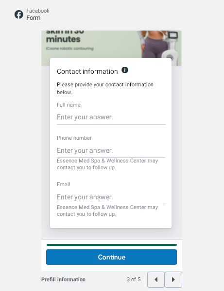 Instant form · Step 4: Contact details
